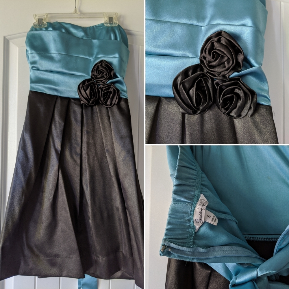 Aqua Silky Dress Homecoming, Prom/Wedding